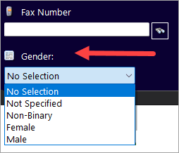Gender on Customer form