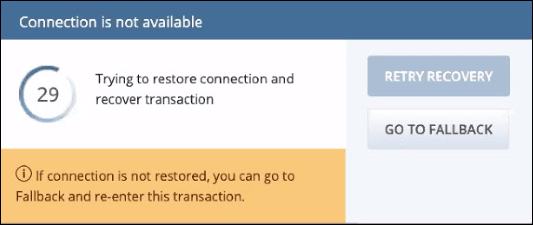 Connection is not Available Go to Fallback