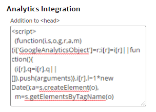 Analytics Integration Script