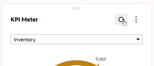 Refresh icon on the KPI portlet.