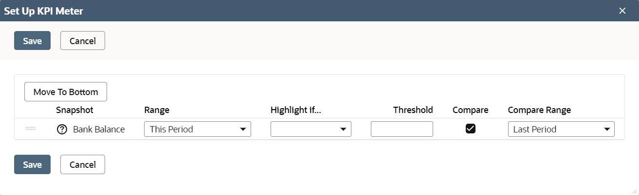 Set Up KPI Meter popup window.