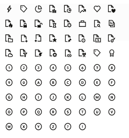 Custom icon images.