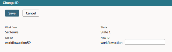 A portion of the Change Script ID window showing the new script ID field.