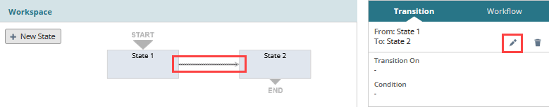 A portion of the context panel with the Transaction tab and Edit icon highlighted.
