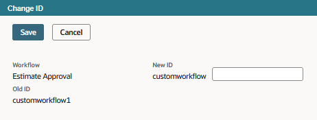 A portion of the Change Script ID window showing the new script ID field.
