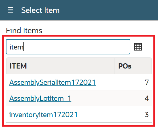 Search Grid example