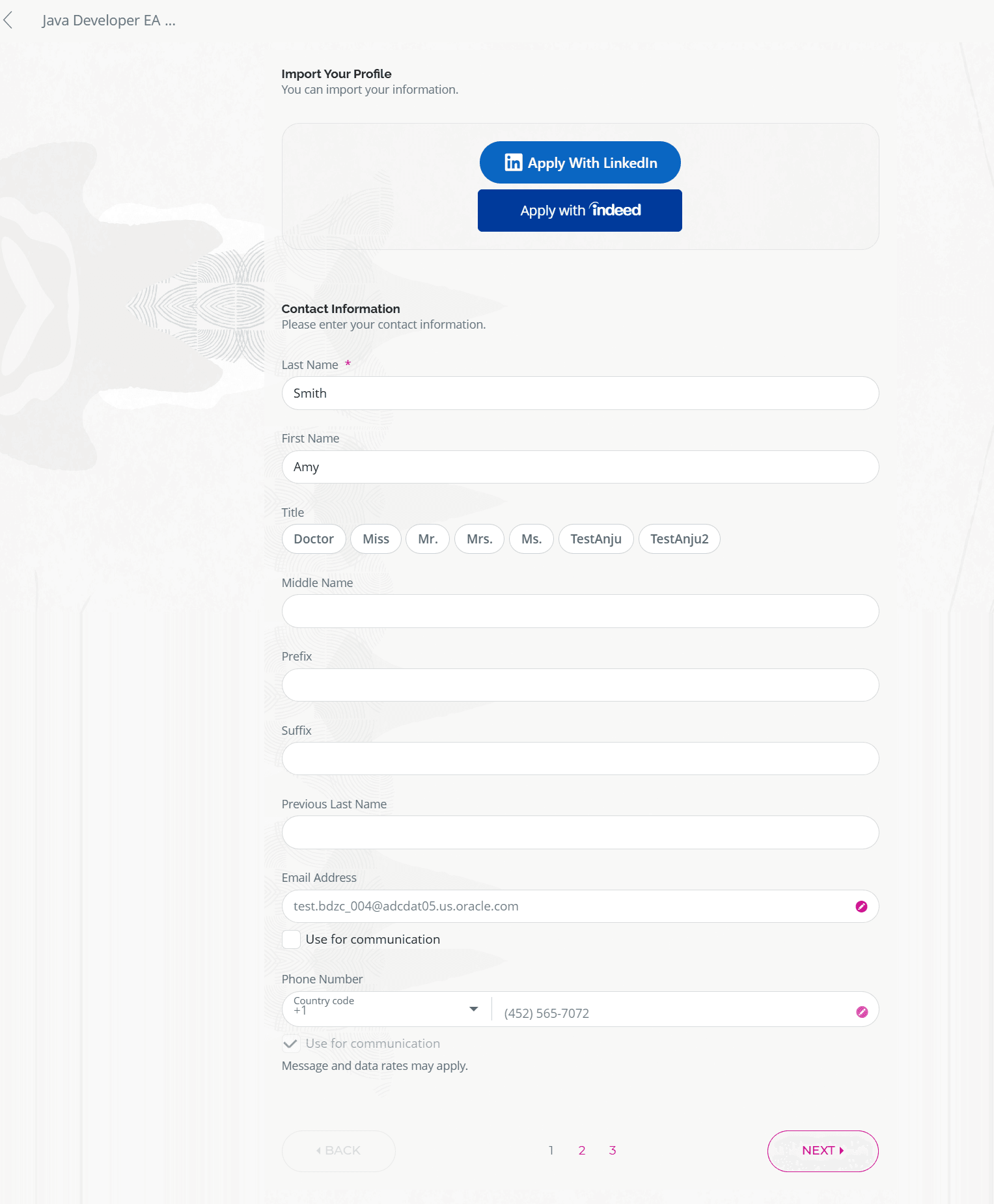 Refreshed Page Styling for External Candidates
