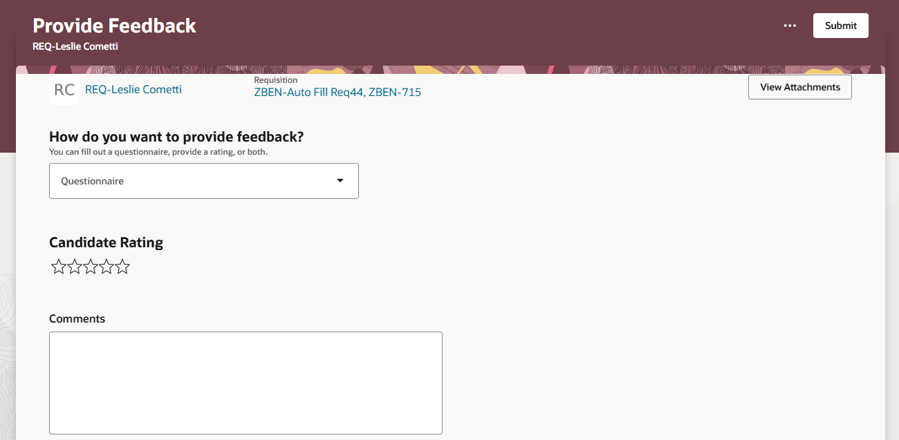 Respond to a Feedback Request Using the Provide Feedback Action