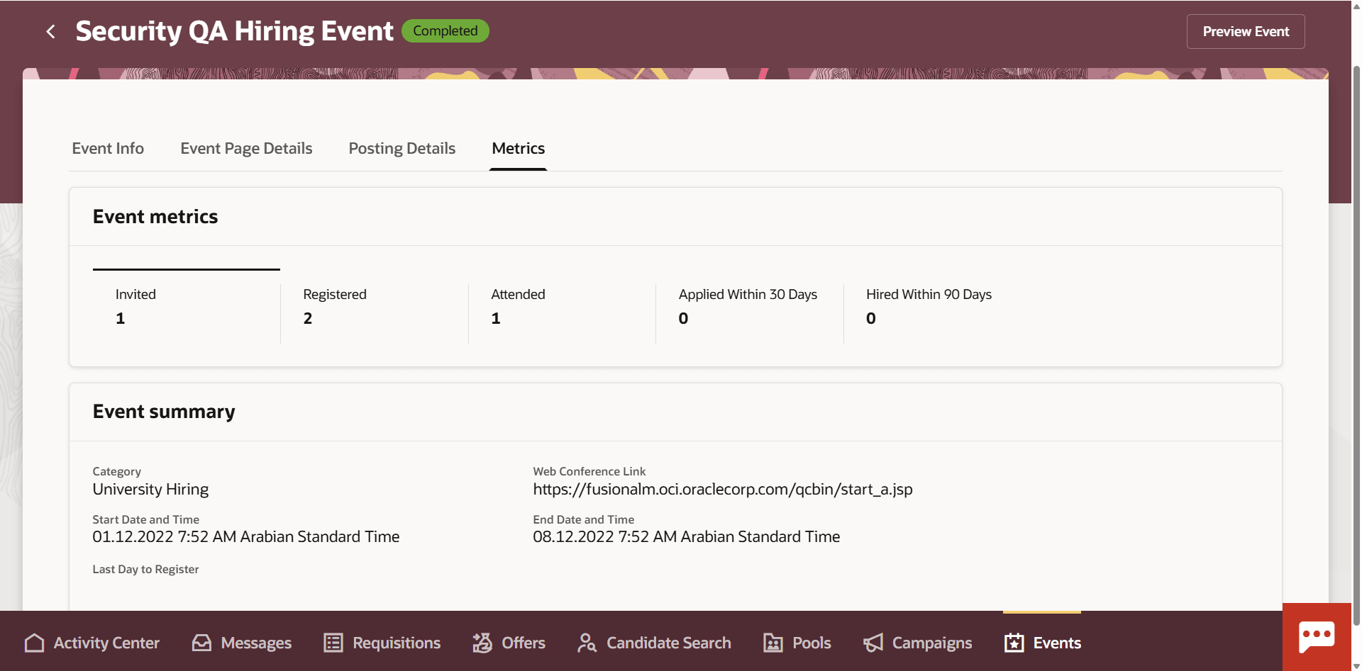 Manage Events Flow in Redwood