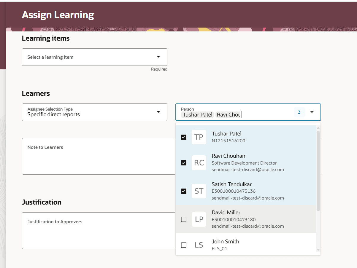 Multiselect Person List with Search