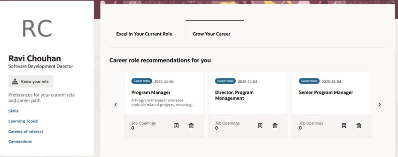 Career Role Recommendations for You Swim Lane