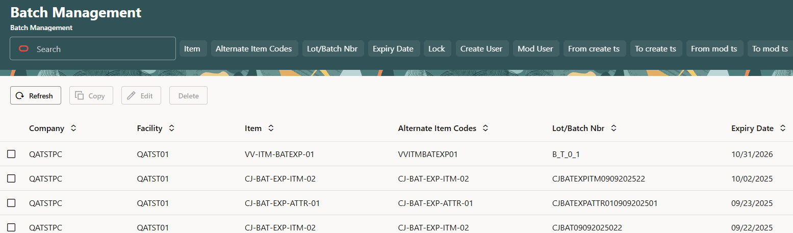 Batch Management UI