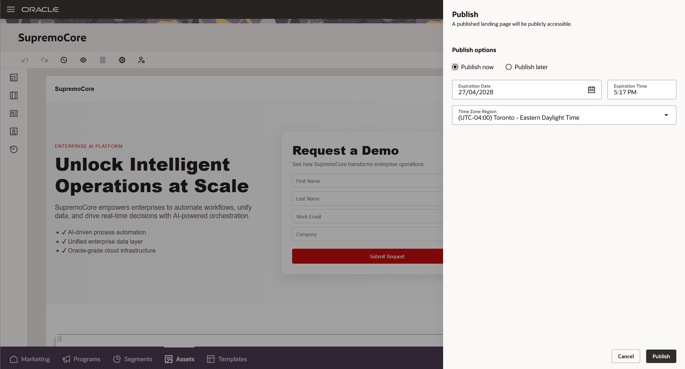 Creating a Standalone Landing Page