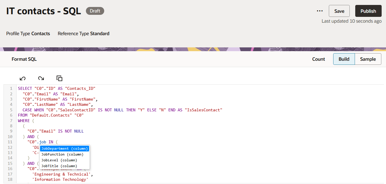 SQL Input