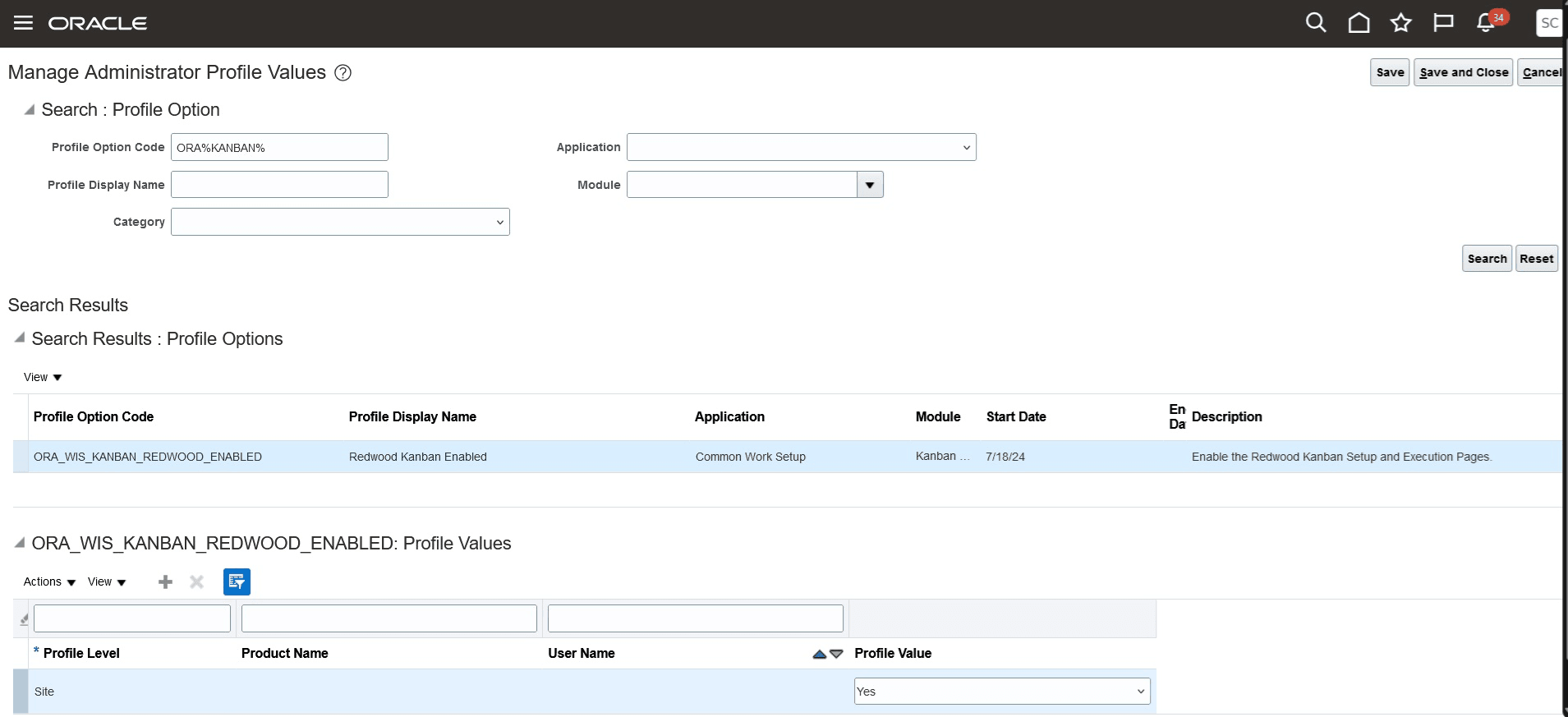 Profile to enable kanban