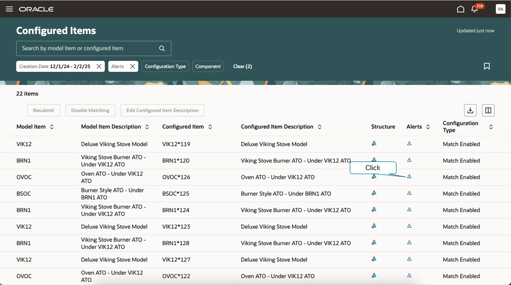 Alerts column