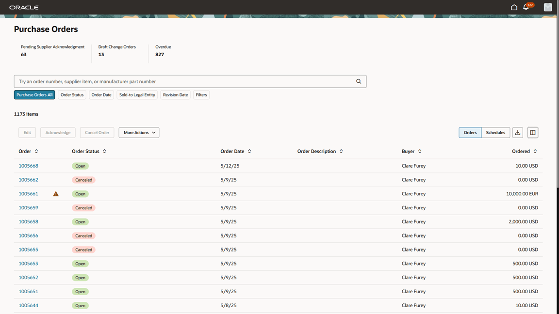 Redwood Manage Purchase Orders as a Supplier