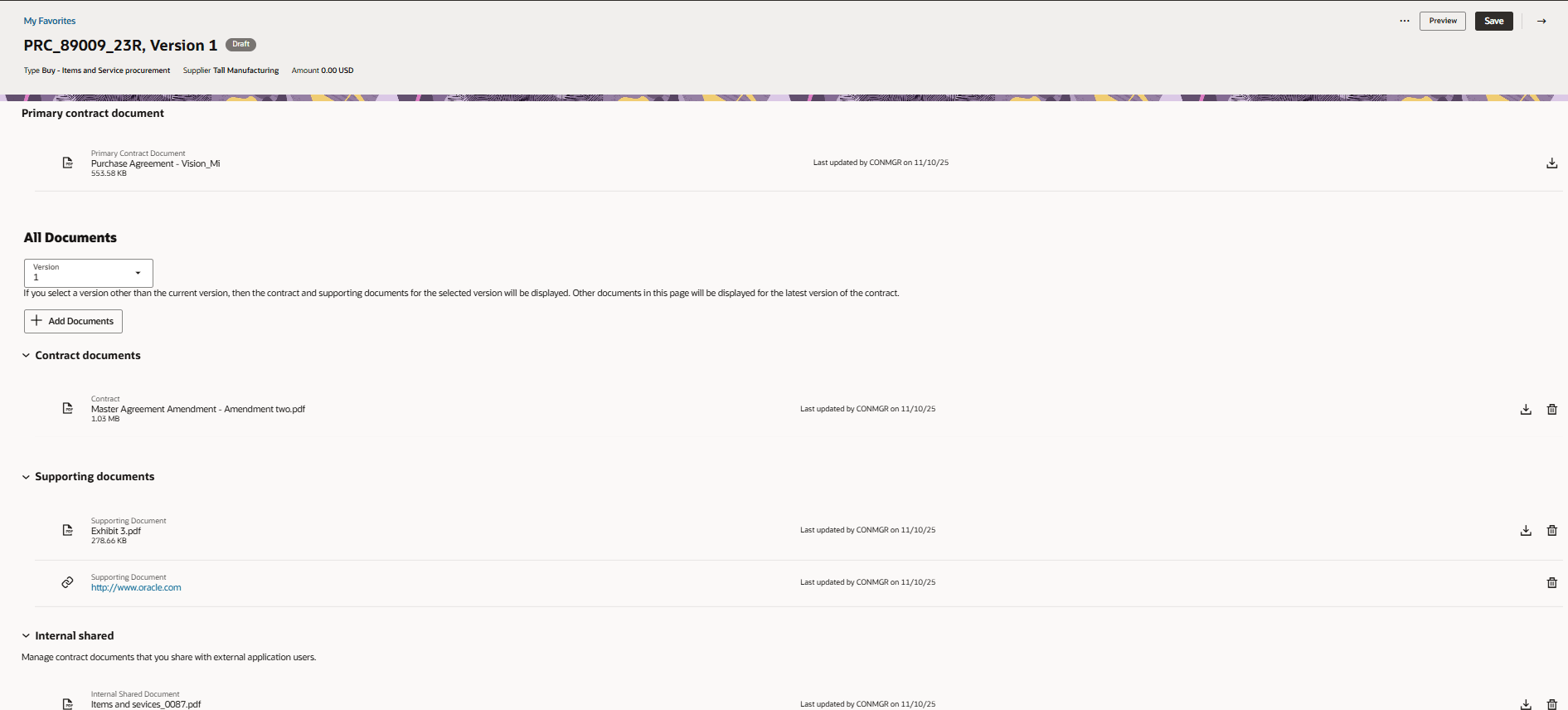 Documents Tab