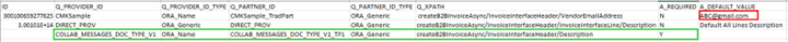 CSV file with a modified first row and an added third row