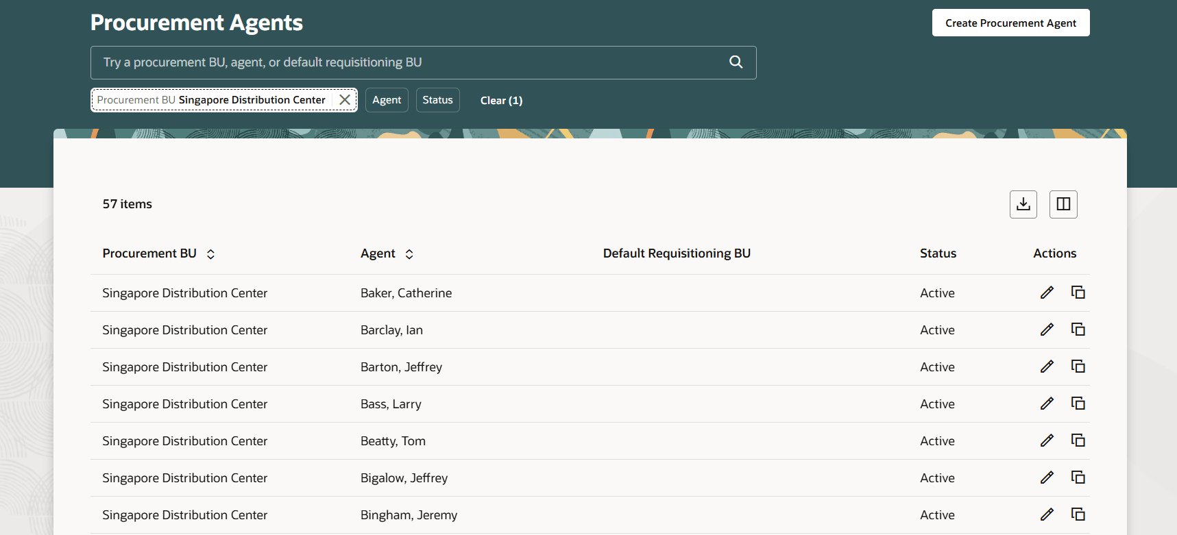 Procurement Agents