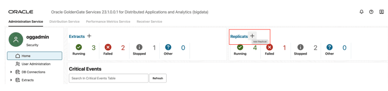 Click the Administration Service tab. Click the Administration Service tab.