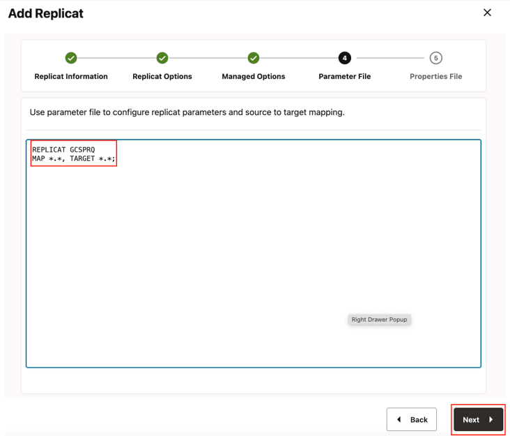 Enter Parameter File Details. Enter Parameter File Details.