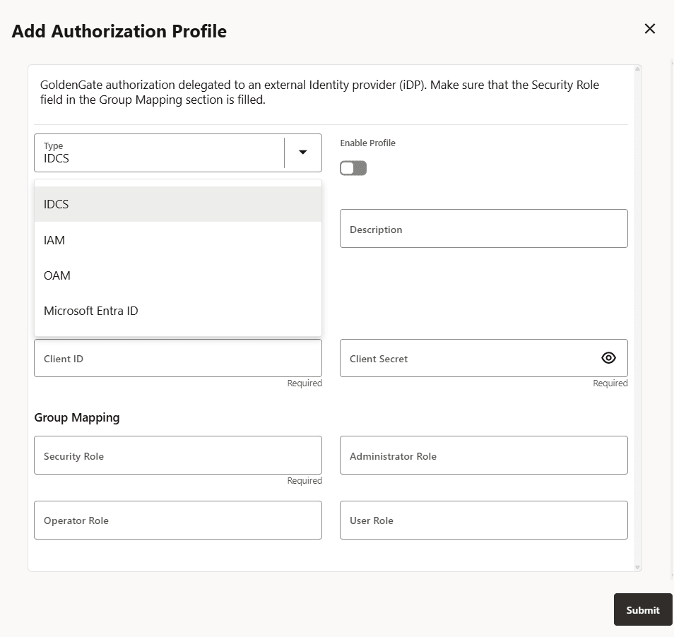 Add Authorization Profile Dialog Box Add Authorization Profile Dialog Box