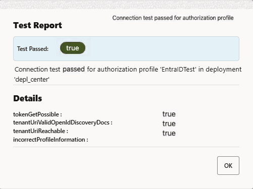 Authorization Profile validation passed.