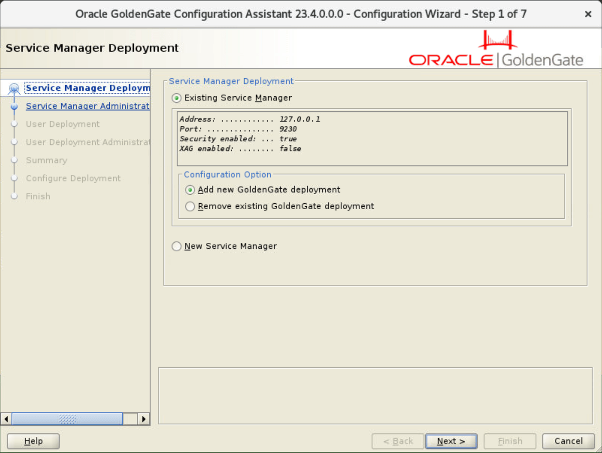 Options to add a deployment to an existing Service Manager Options to add a deployment to an existing Service Manager