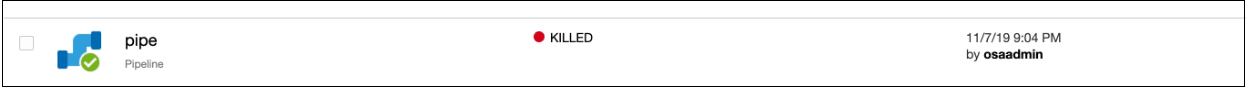 Application Status - Killed