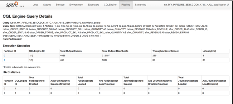 CQL Engine Query Details page CQL Engine Query Details page
