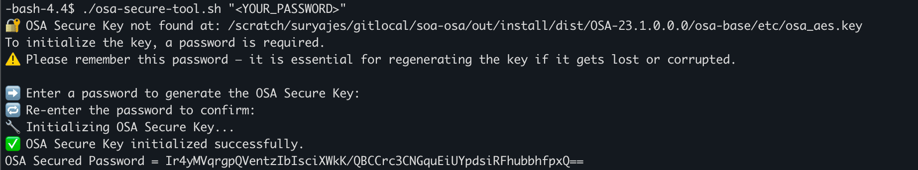 Set Password to Generate Key Set Password to Generate Key