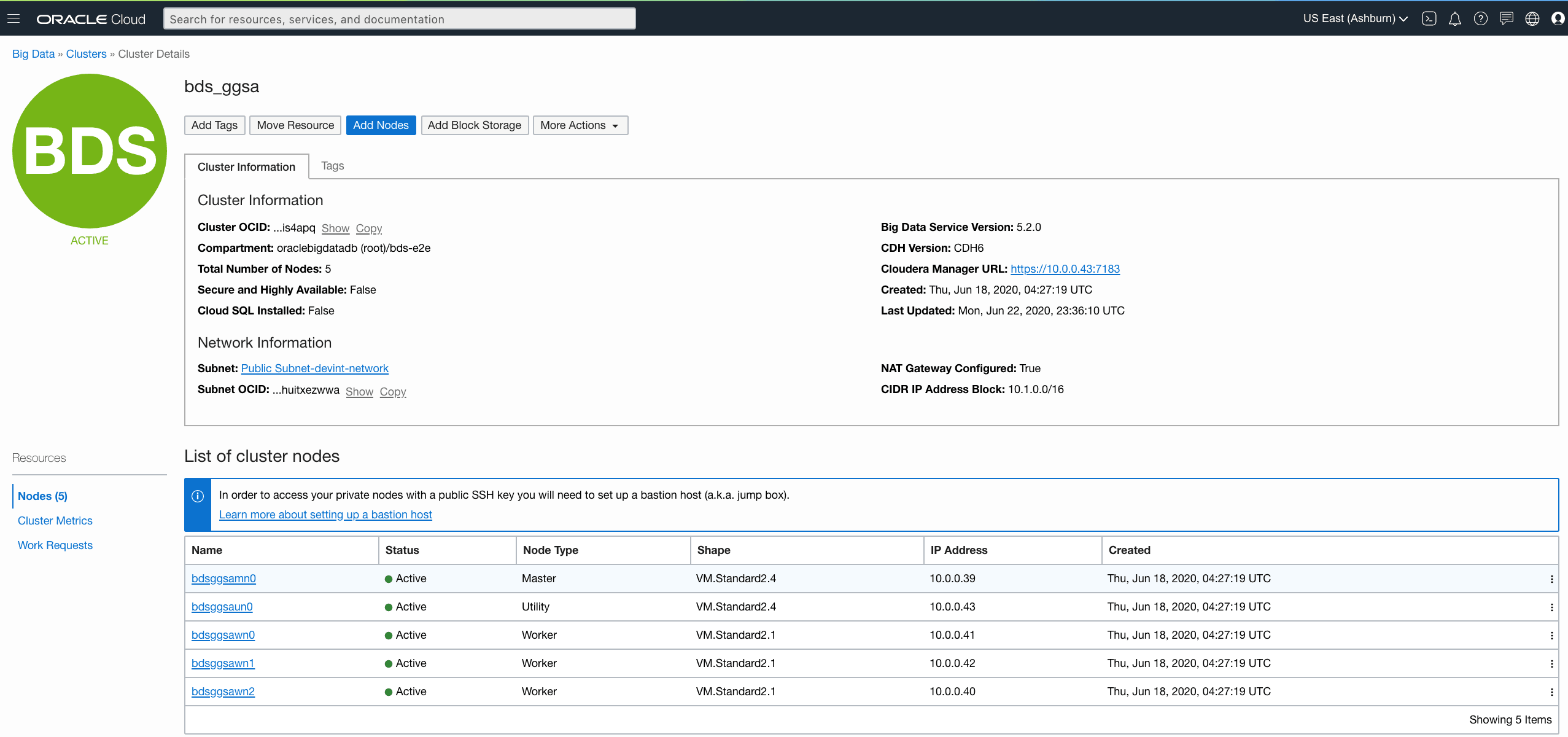 Cloudera Manager - FQDV for BDS Nodes Cloudera Manager - FQDV for BDS Nodes