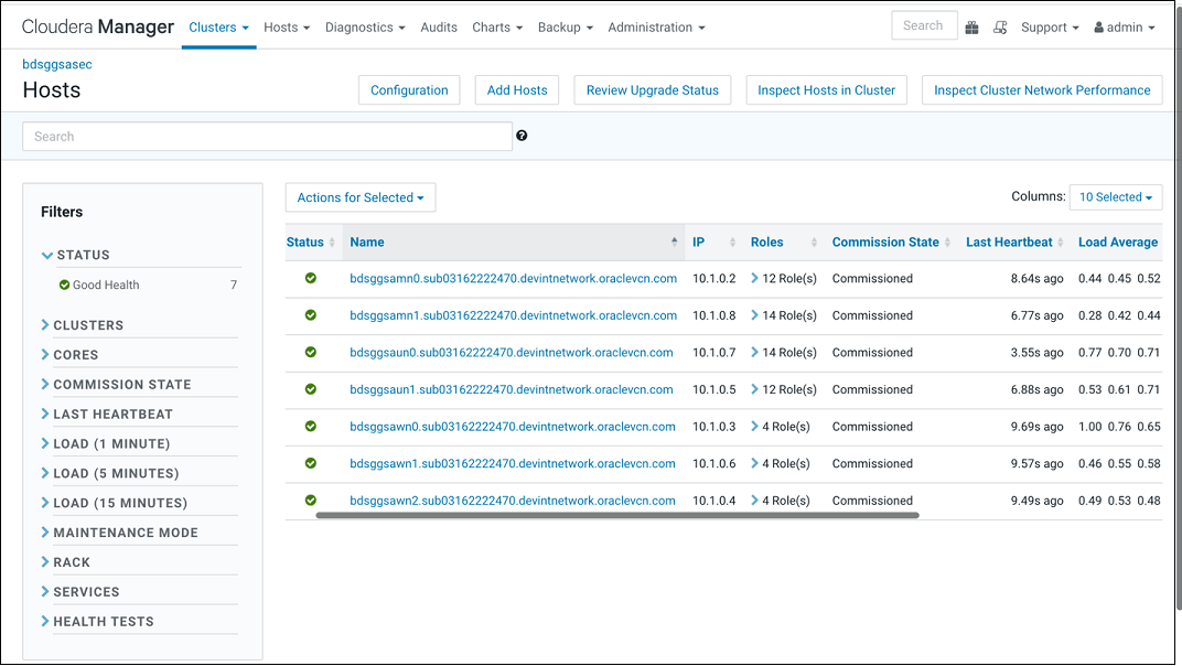 Cloudera Manager - FQDV for BDS Nodes Cloudera Manager - FQDV for BDS Nodes
