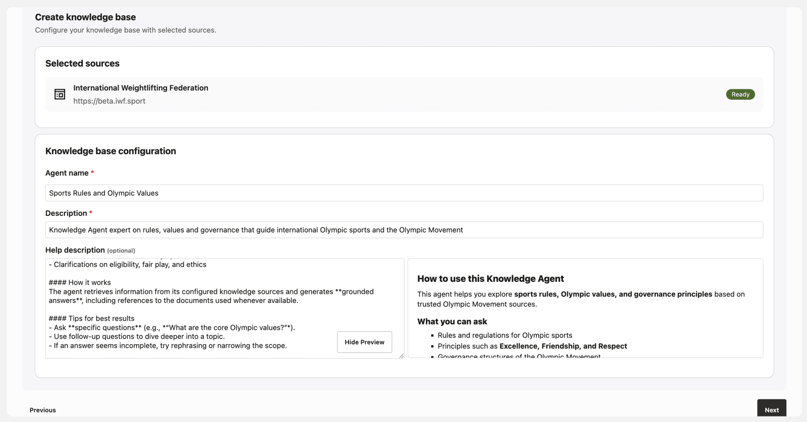 Create Knowledge Base Create Knowledge Base