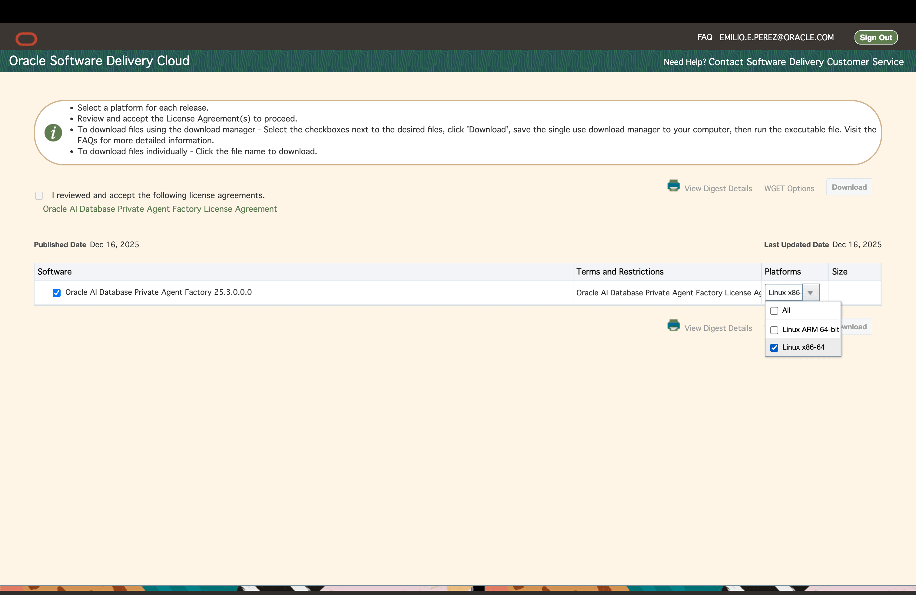 Accept license agreement and download Accept license agreement and download