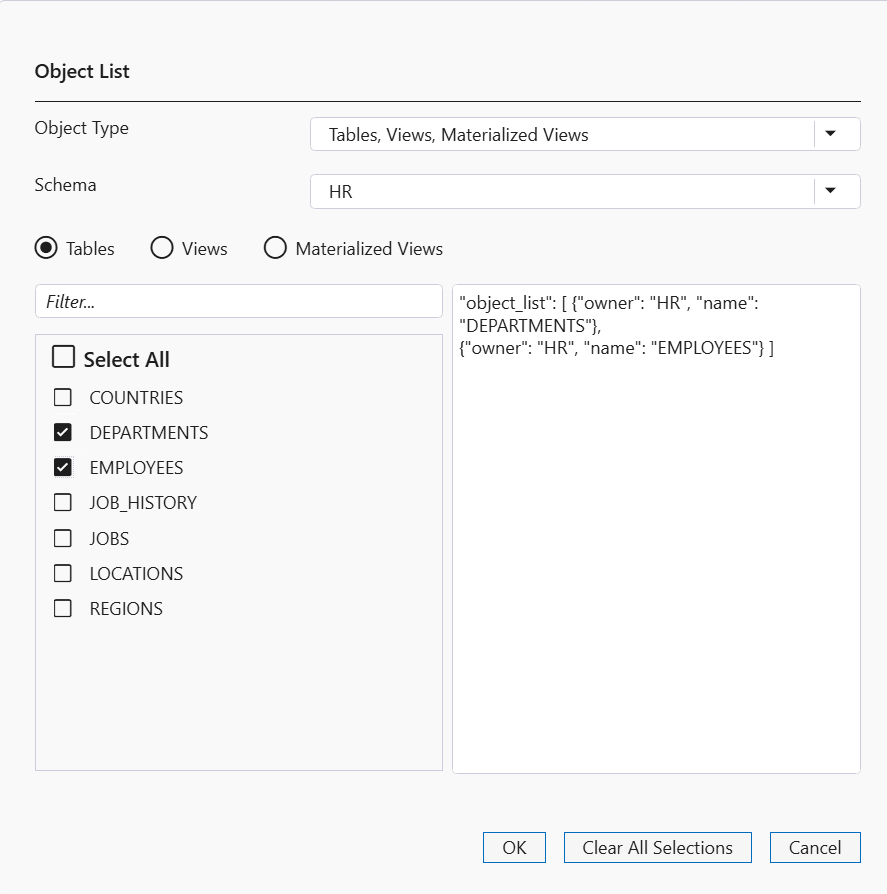 Screenshot of Select AI Object List Dialog Screenshot of Select AI Object List Dialog