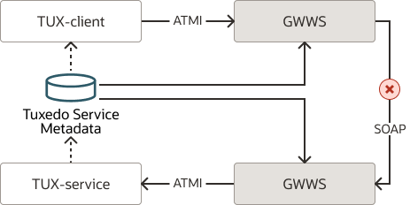 Two GWWS Servers Making a Connection Within the Same Oracle Tuxedo Domain Two GWWS Servers Making a Connection Within the Same Oracle Tuxedo Domain