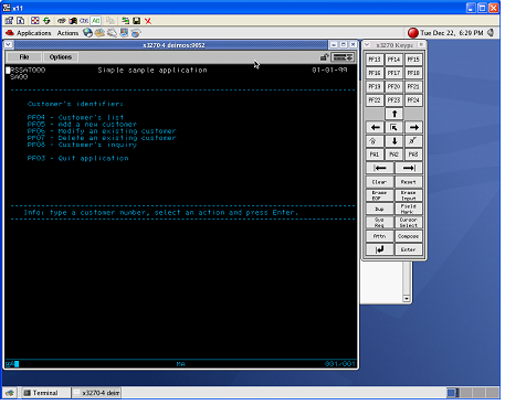 Simple Application Main Menu