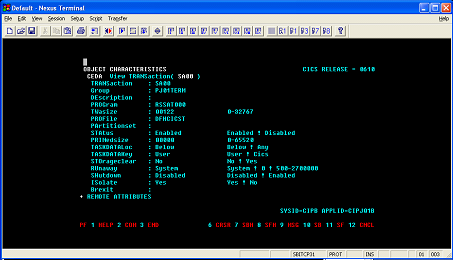 z/OS ceda System Transaction Example