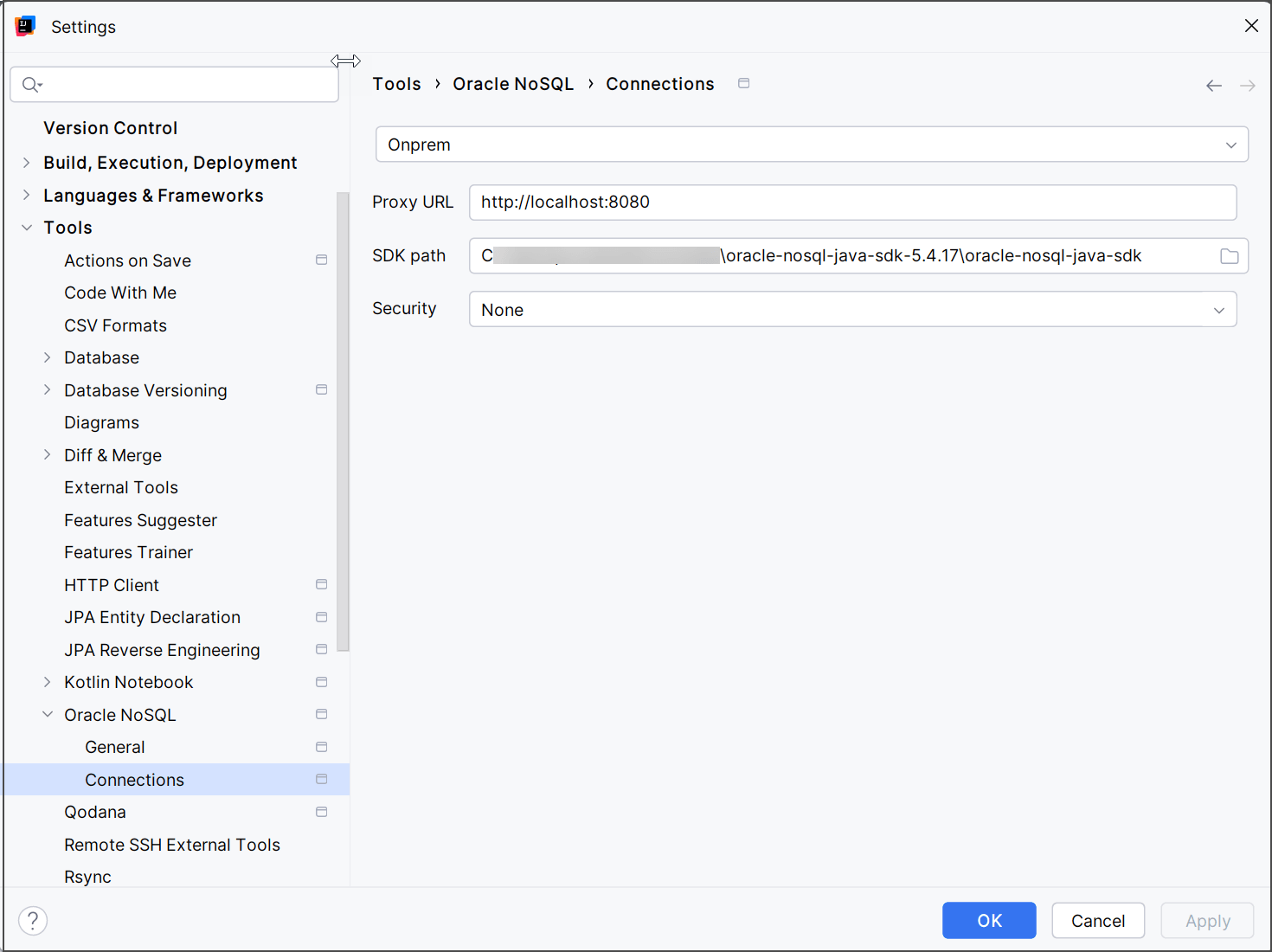 Description of add-connection-intellij.png follows Description of add-connection-intellij.png follows