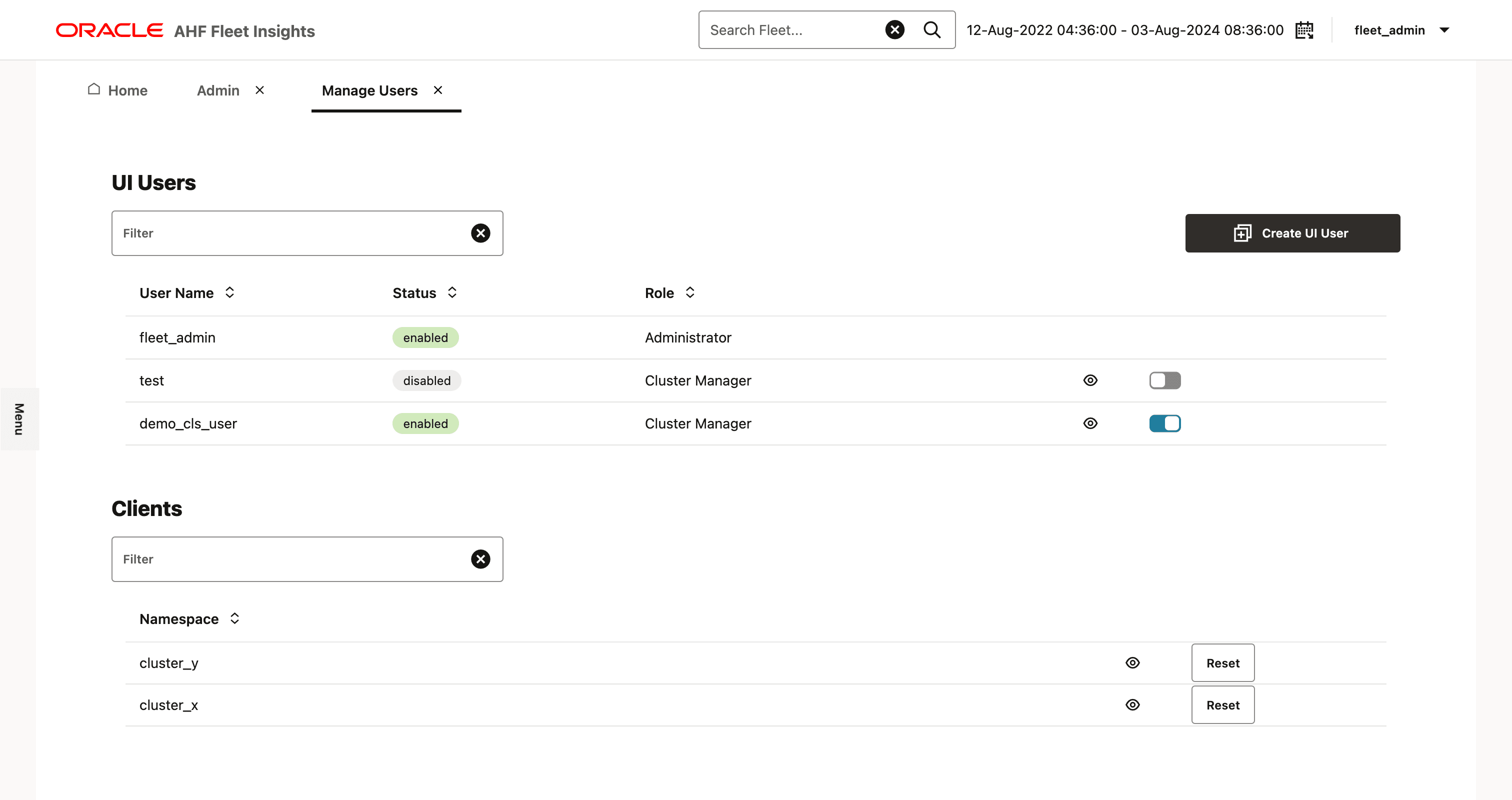This image illustrates managing UI users This image illustrates managing UI users