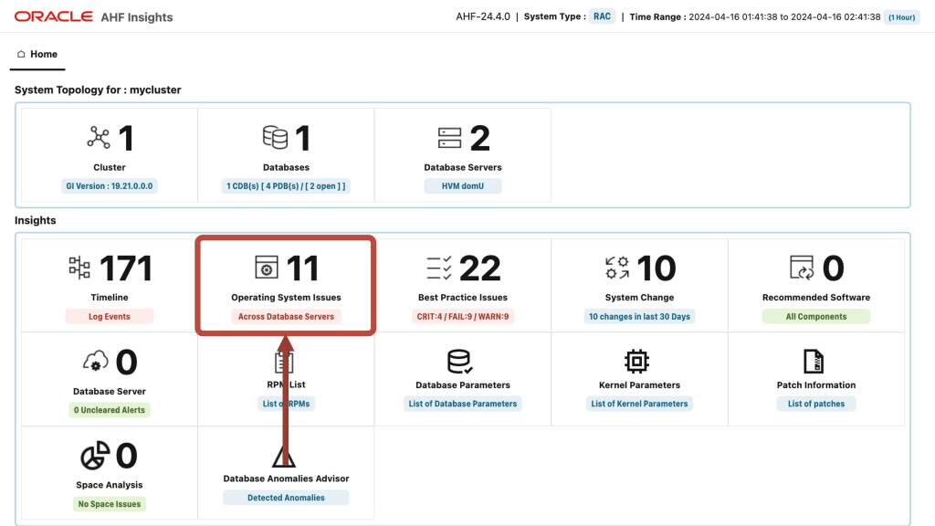 AHF Insights OS Issues