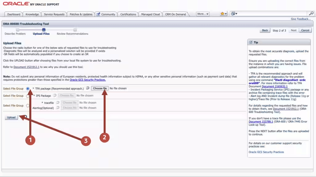 This image illustrates choose upload option