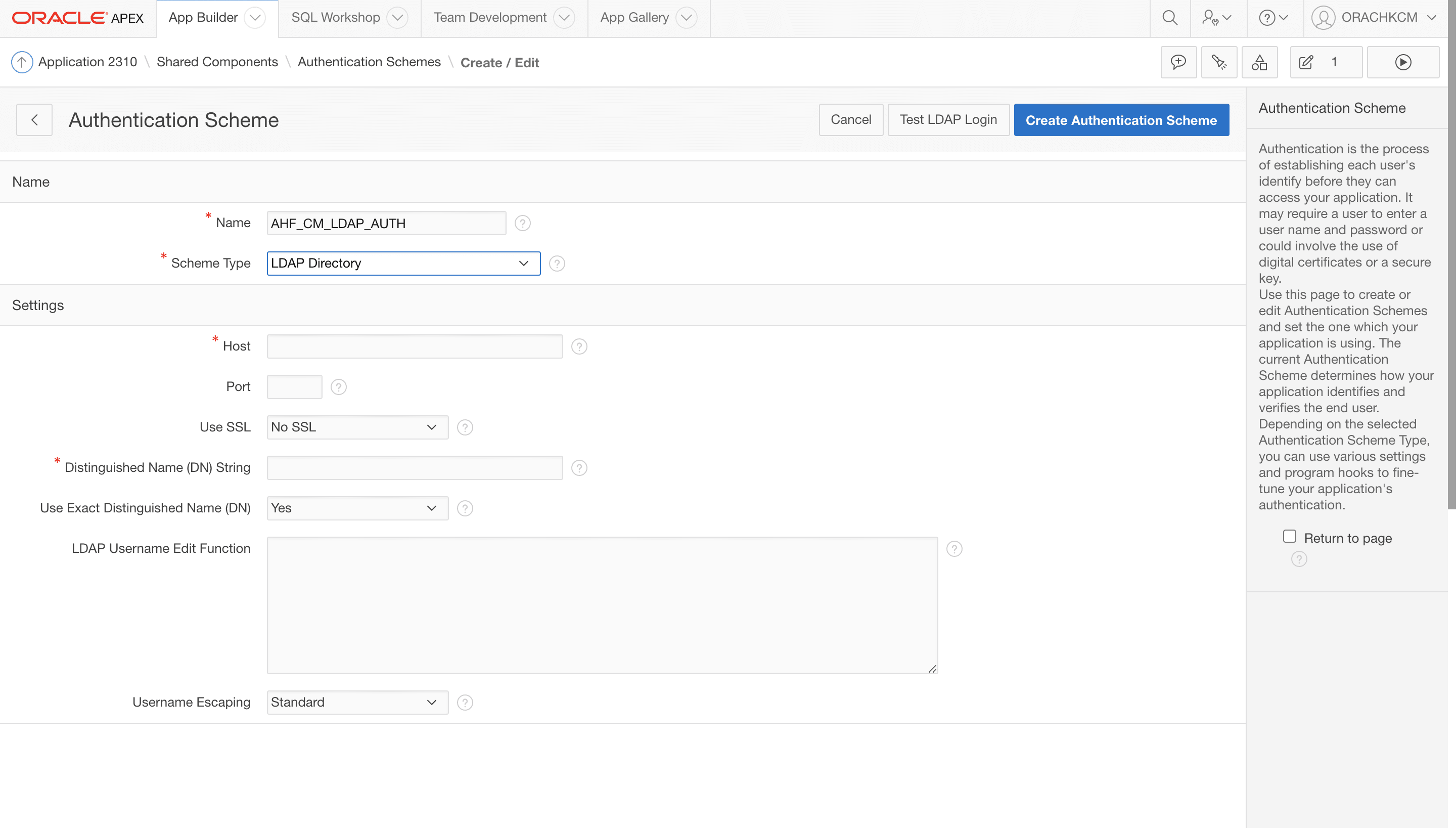 This image illustrates entering additional LDAP settings. This image illustrates entering additional LDAP settings.