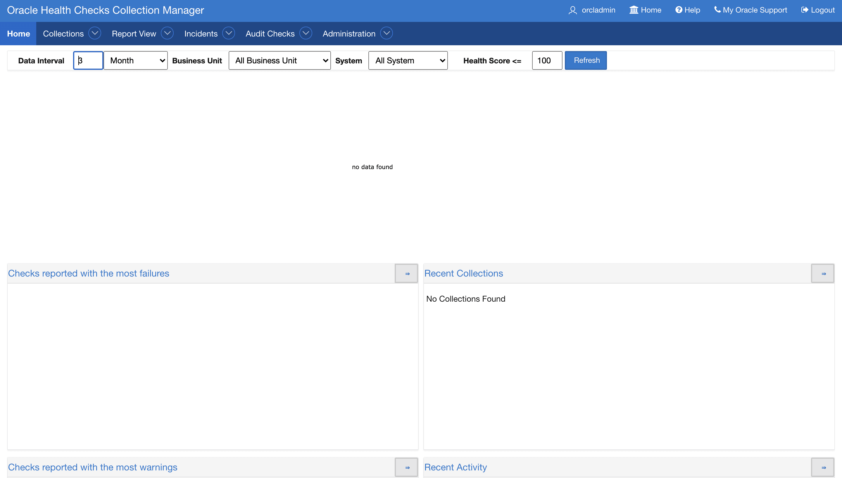 This image illustrates logging successfully in to Collection Manager. This image illustrates logging successfully in to Collection Manager.