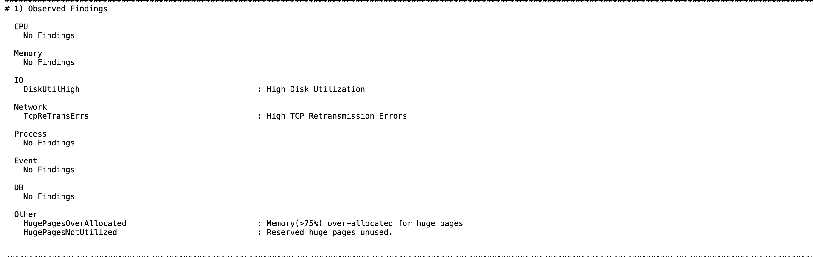 This image illustrates HugePagesNotUtilized Signature in Orachk CHM Analysis section This image illustrates HugePagesNotUtilized Signature in Orachk CHM Analysis section