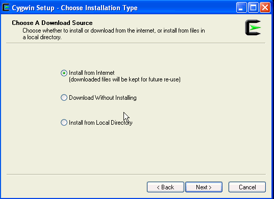 Choose Installation Type Window Choose Installation Type Window