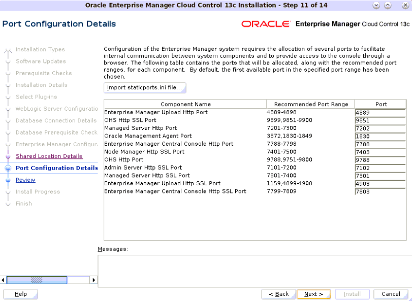 Port Configuration Details Screen Port Configuration Details Screen