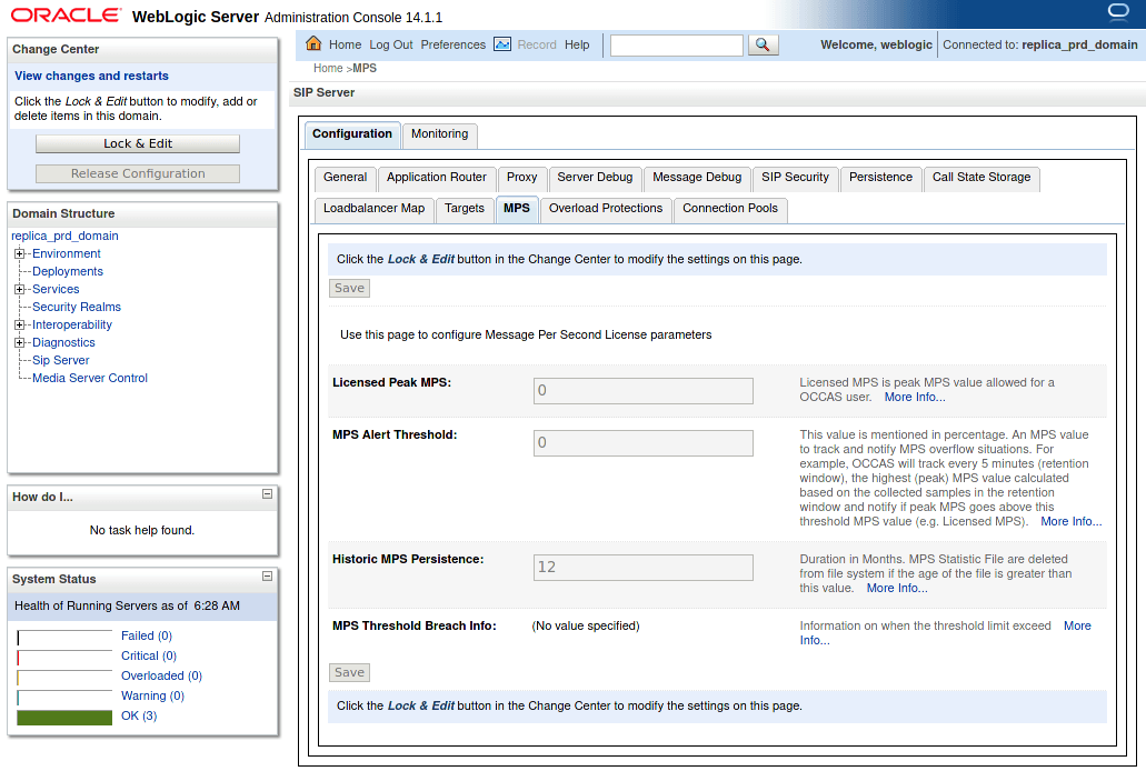 Screenshot of MPS tab.